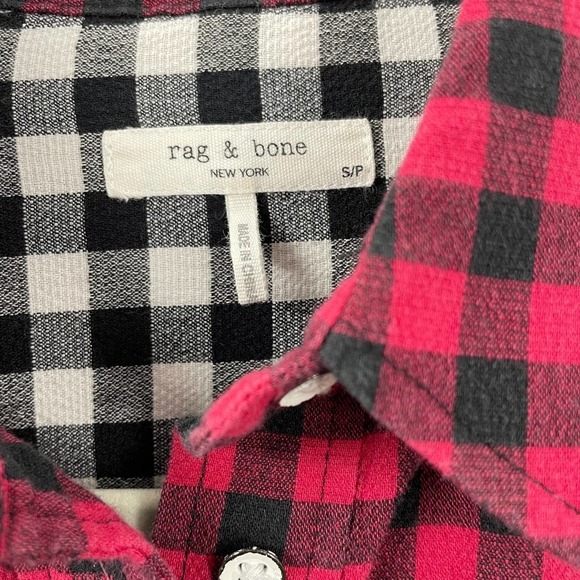 Rag & Bone S Birdie Shirt Gingham Button-Down - Picture 8 of 11